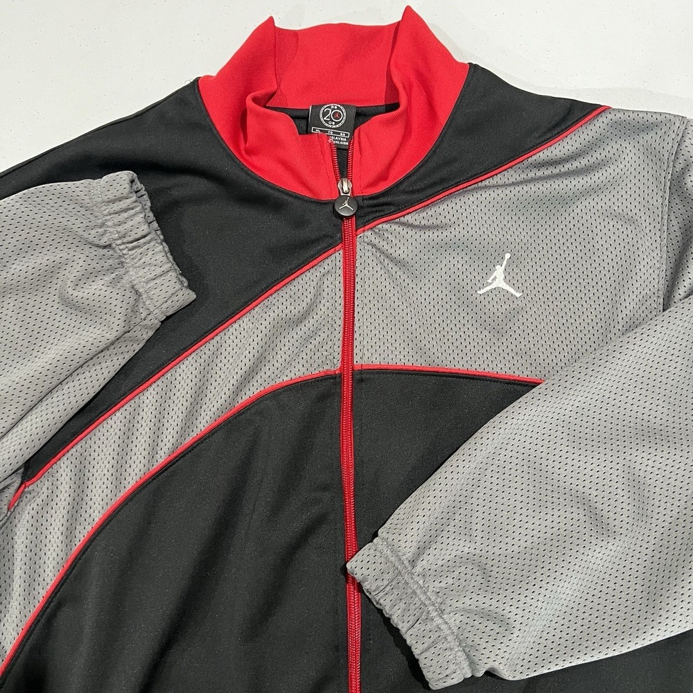 Vintage Jordan 20th Anniversary Track Jacket Mens XL Full Zip 2005 Bred